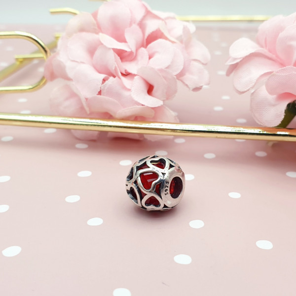 Charm din Argint 925 2.7g - Inimioare