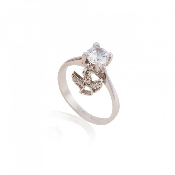 Inel cu charm ingeras din argint 925 2.89g