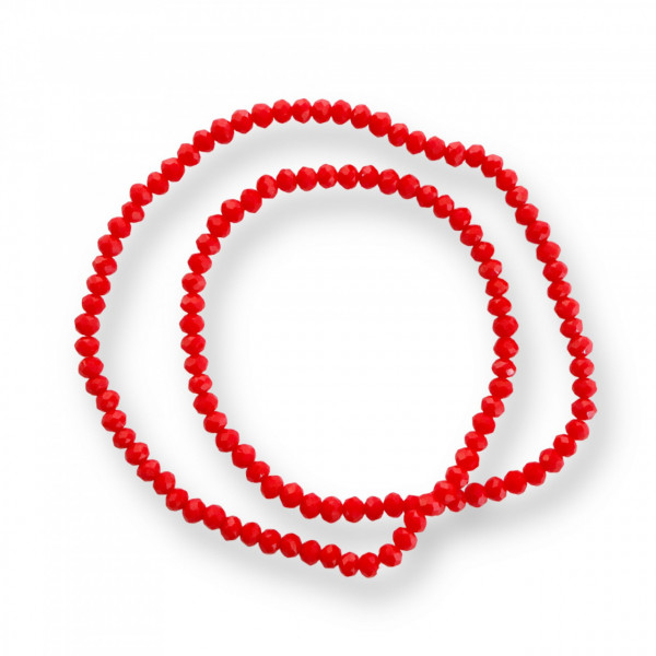 Șirag cristale 4 mm Rosu Scarlet șirag Aprox 130 buc