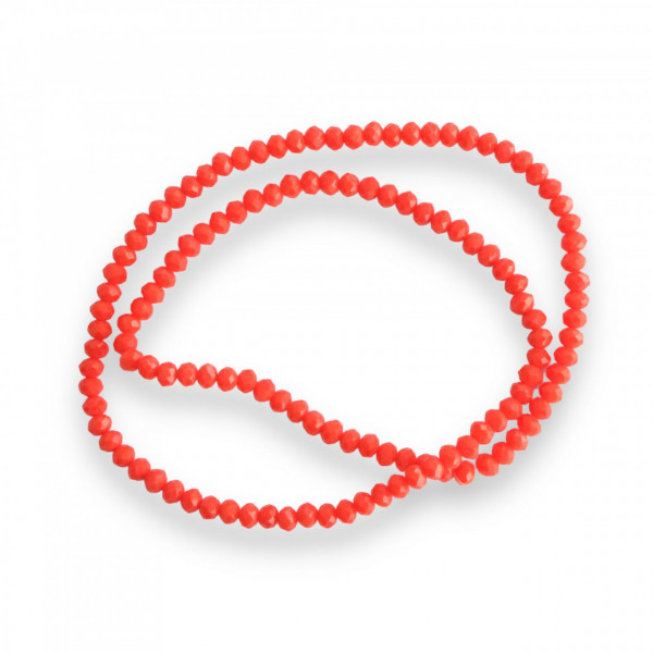 Șirag cristale rondele 4mm, culoare Candy Red, Aprox 130 buc
