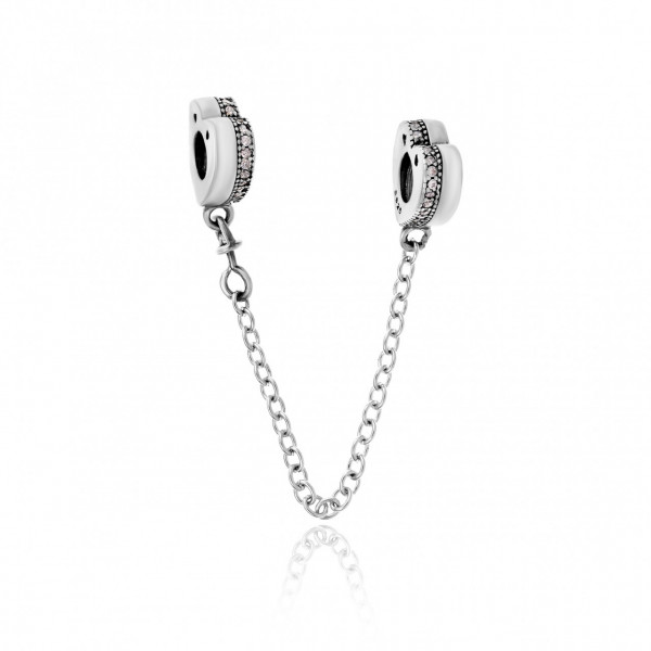 Lant de siguranta din Argint 925 Hearts Lumina 4.9gr