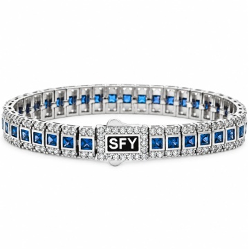 Brățară Tennis SFY din Argint 925 cu Cristale Zirconia Albastre