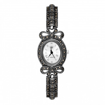Ceas din Argint 925 cu marcasite 35.80g