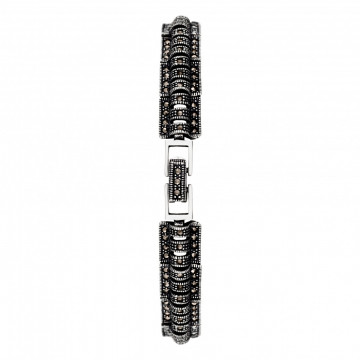 Ceas din Argint 925 cu marcasite 35.80g - Img 2
