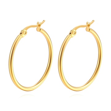 Cercei Creole din Inox placati cu AUR 18K