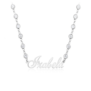 Colier Diamondy cu orice nume din Argint 925