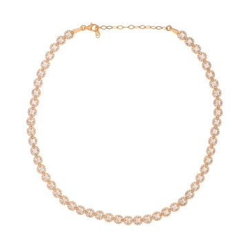 Colier din argint 925 placat cu aur cu cristale Angel Collection - Roze Edition - Img 2
