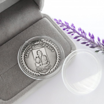 Moneda Aniversara din Argint 3cm - gravura 3D Fata&Verso - Img 3
