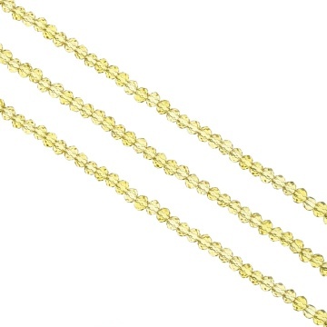 Șirag cristale rondele 3mm - Bej inchis transparent
