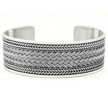 Bratara masiva Braided Horizon din Argint 925