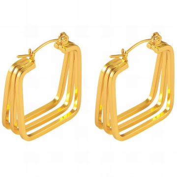 Cercei Serenity din Inox placati cu AUR 18K