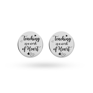 Cercei Teaching is a Work of Heart cu banuti din argint 925 - Img 1