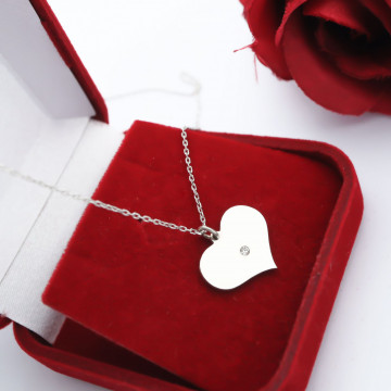 Colier Cupidon din argint personalizabil cu cristal - Img 2