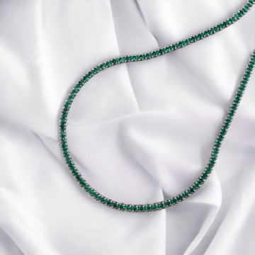 Colier din argint 925 6g - Tennis Green Collection - Img 2