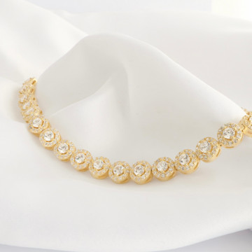 Colier din argint 925 placat cu aur cu cristale Angel Collection - Img 4