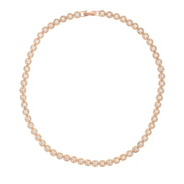 Colier din argint 925 placat cu aur cu cristale Angel Premium Collection - Roze Edition - Img 2