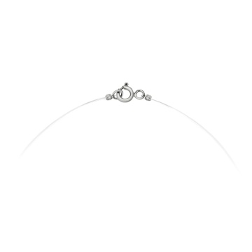 Colier invizibil My Love cu fir transparent si pandantiv din Argint 925 - Img 2