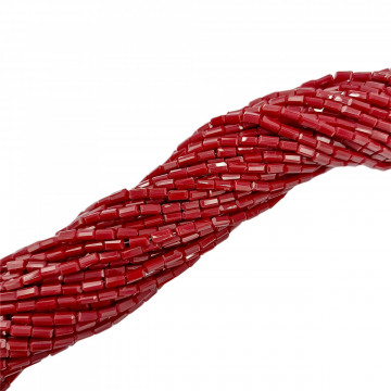 Cristale dreptunghiulare 2x4 mm - șirag aprox 100 bucăți - grena