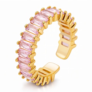 Inel Alure Pink din inox placat cu aur 18K
