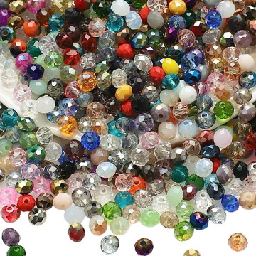 Mix cristale rondele 4mm multicolor ~ aprox 410 buc - Img 2