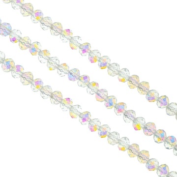 Sirag cristale rondele fațetate de 6 mm - Aurore Boreale