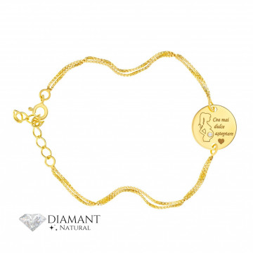 Bratara Cea Mai Dulce Asteptare din Argint 925 si Diamant Natural