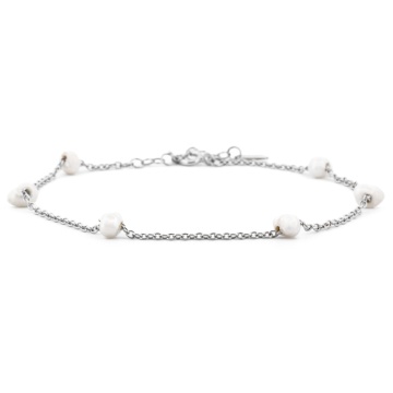 Bratara de picior Forever Pearls din Argint 925 cu perle naturale de cultura