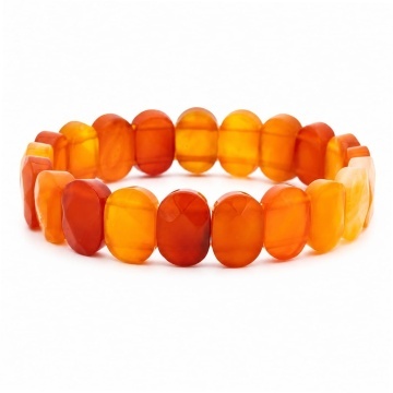 Brățară Elastică cu Agate Orange
