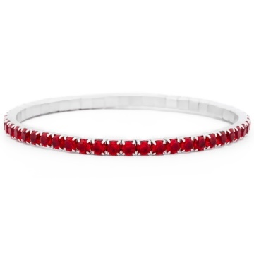 Bratara Tennis Elastica din argint 925 Red