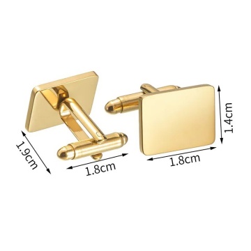 Butoni din Inox placati cu AUR - Majestic Cufflinks - Img 2