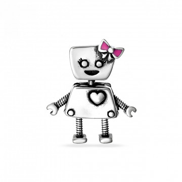 Charm din Argint 925 Robotica 3.2gr RED - Img 2
