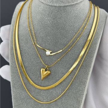 Colier Ocean din Inox placat cu AUR 18K - Img 2
