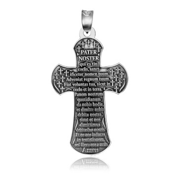 Pandantiv Pater Noster cu cruce din Argint 925