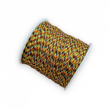 Rola snur 100m x 0.8mm - multicolor cu fir auriu - Img 2