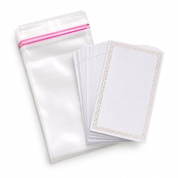 Set 30 ambalaje de colier carton + folie 9x6cm