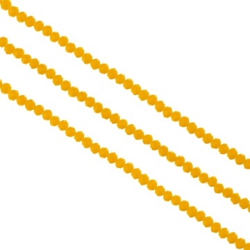 Șirag cristale rondele 3mm - Galben opac