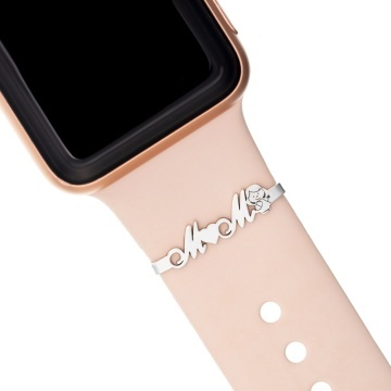 Accesoriu din Argint 925 pentru Smartwatch cu 2 initiale si copilas - Img 4