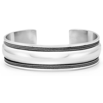 Bratara masiva Silver Flow din Argint 925