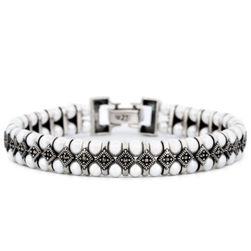 Bratara Vintage Pearls din Argint 925 - Img 2