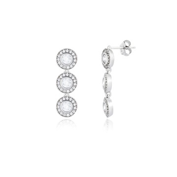Cercei din argint 925 cu cristale Angel Exclusive Collection - Medium