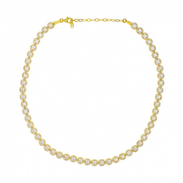 Colier din argint 925 placat cu aur cu cristale Angel Collection - Img 5