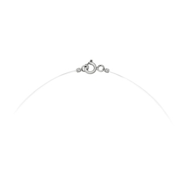 Colier Fulg de nea din Argint 925 cu fir transparent - Img 2