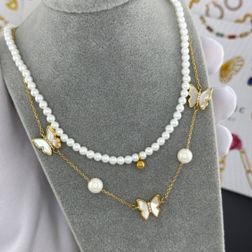 Colier Pearlify din Inox placat cu AUR 18K - Img 2