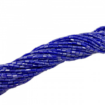 Cristale dreptunghiulare 2x4 mm - șirag aprox 100 bucăți - albastru inchis