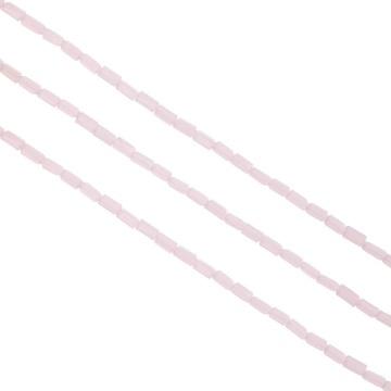Cristale dreptunghiulare 2x4 mm - șirag aprox 100 bucăți - roz opac - Img 2