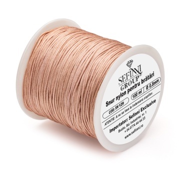 Rola snur 100m x 0.8mm - bej rose