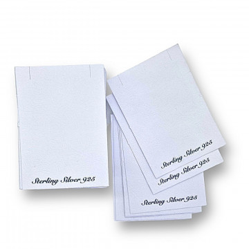Set 100 ambalaje de colier carton + folie - 925 - medium size 5.3x8cm - Img 3