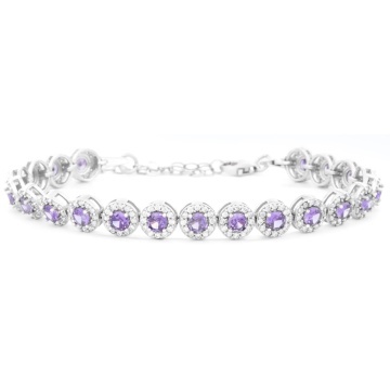 Bratara din Argint Angel Collection - Purple Edition - Img 2
