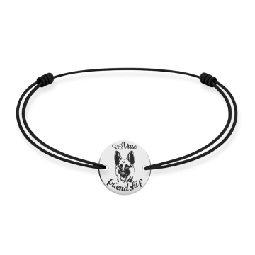 Brățară True Friendship cu Șnur și Bănuț din Argint 925 gravat