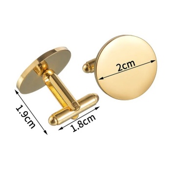 Butoni din Inox placati cu AUR - Prestige Cufflinks - Img 2